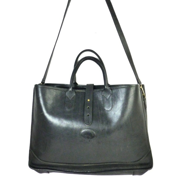 Michael Green Handbags - Large Michael Green Black Leather Messenger Bag